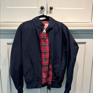 Baracuta Classic Navy Jacket with Plaid Lining